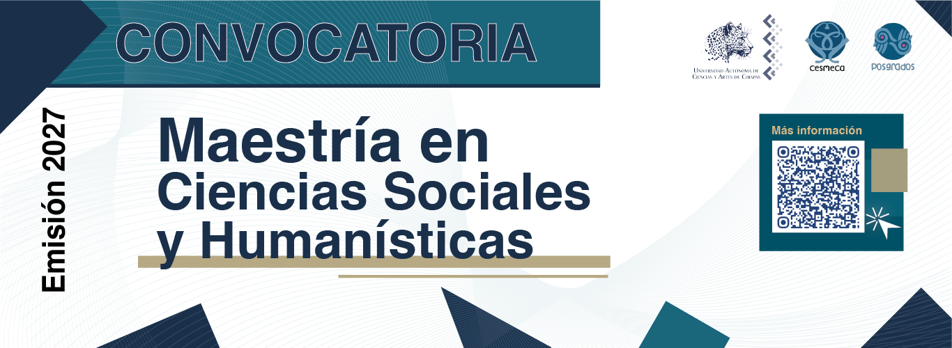 Convocatoria Maestría en Ciencias Sociales y Humanísticas