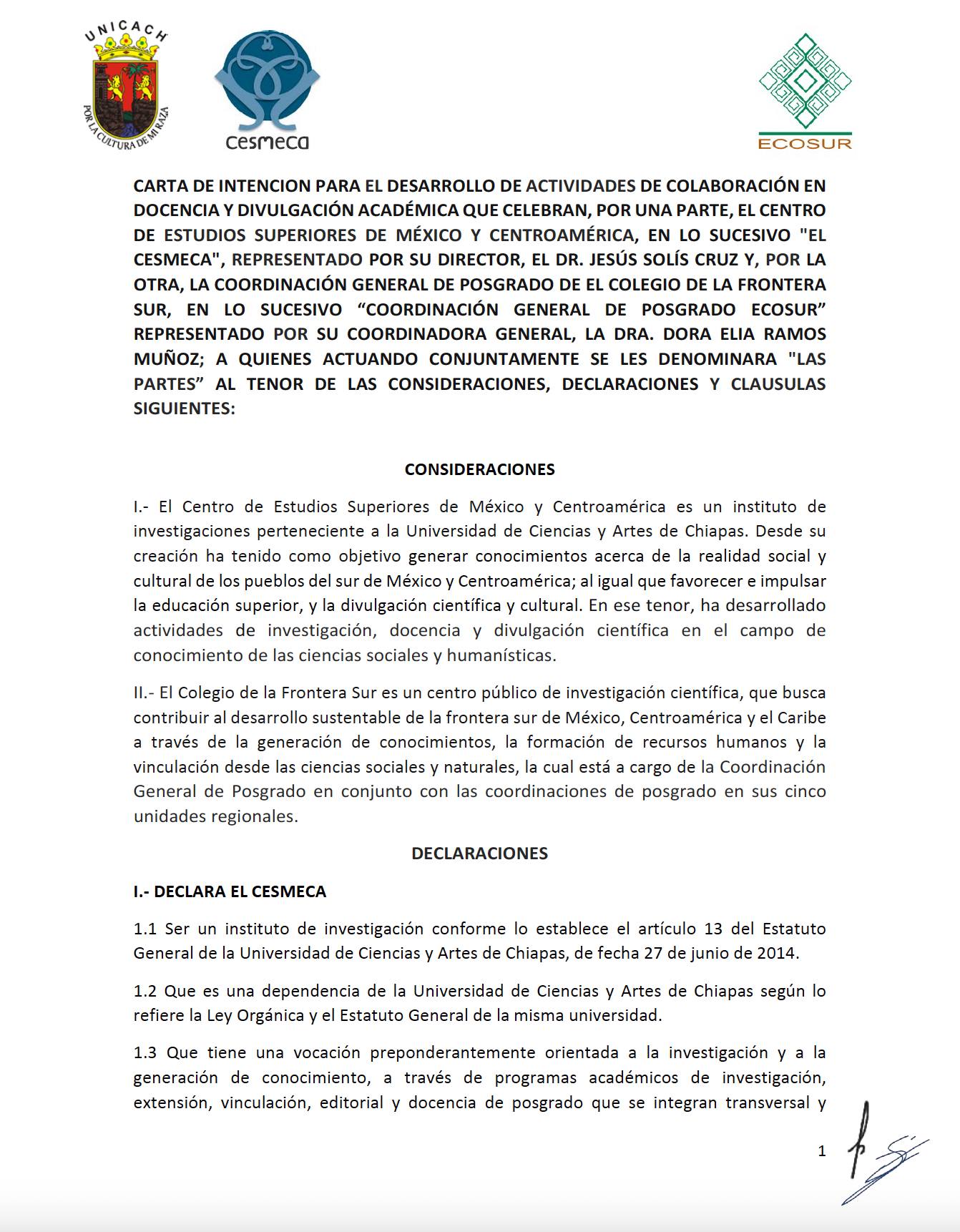 El Colegio de la Frontera Sur (ECOSUR)
